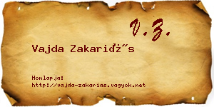 Vajda Zakariás névjegykártya